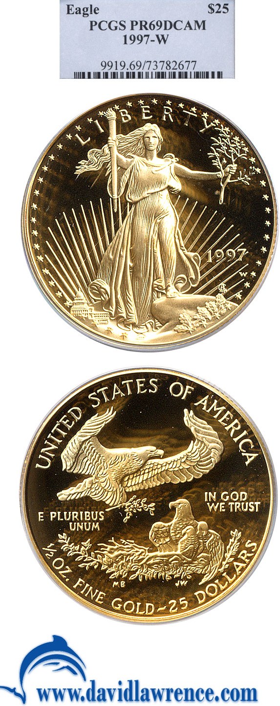 1997-W $25 Gold Eagle PCGS Proof 69 DCameo