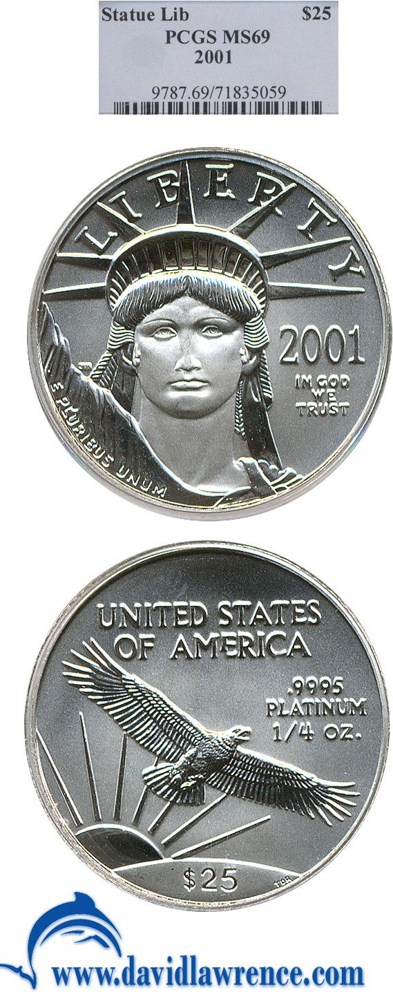 2001 $25  Platinum Eagle MS thumbnail 16