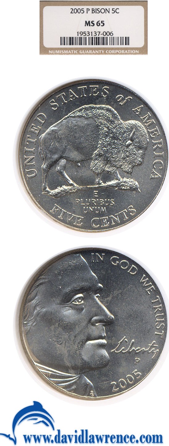 2005-P 5c Bison NGC MS65