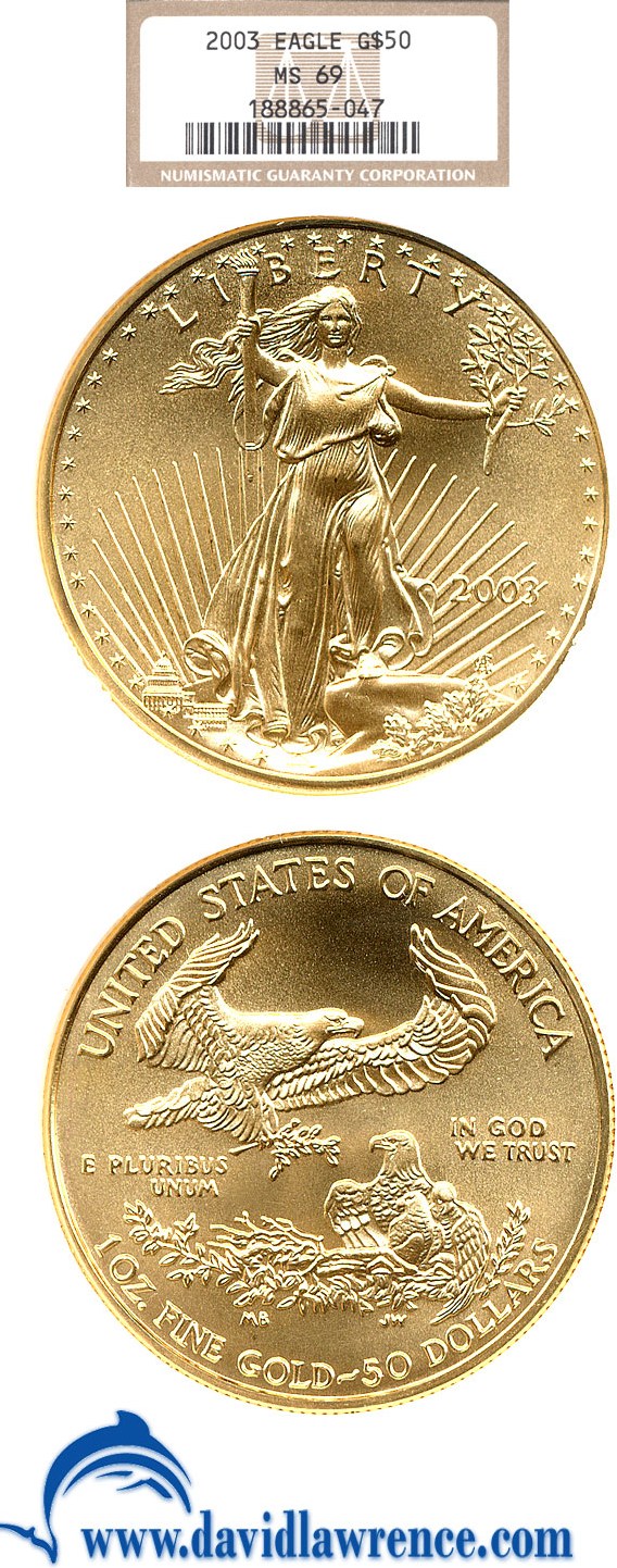 2003 G$50  Gold Eagle MS thumbnail 20