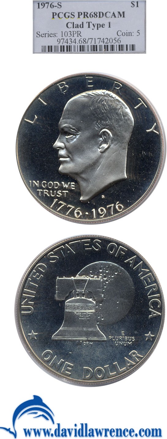 1976-S $1  Clad, Type 1 PR DCAM AU50 DCAM thumbnail 13