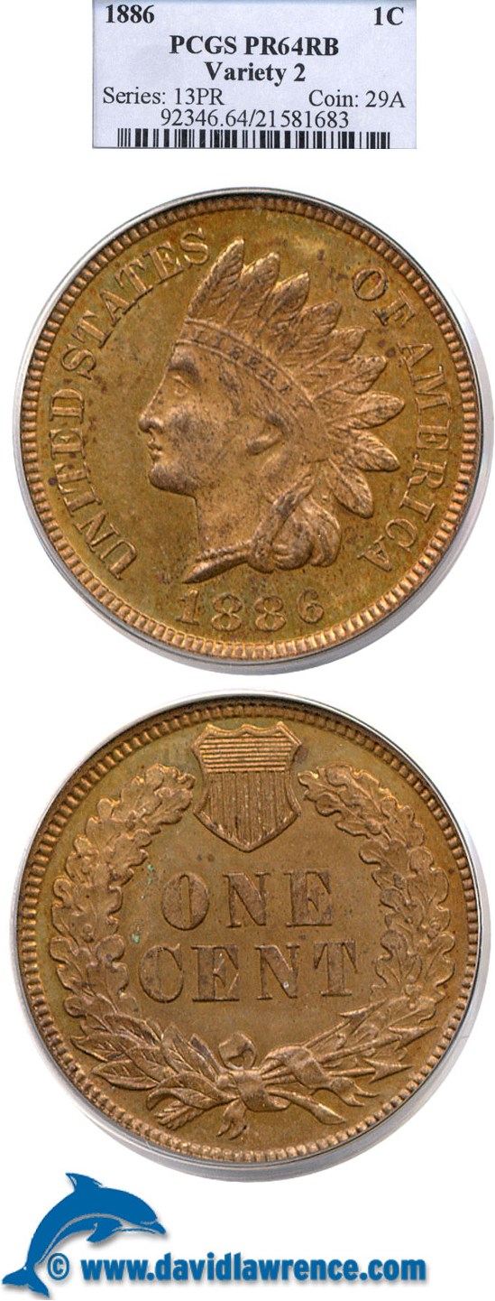 1886 1c Type 2 PR RB PR63 RB CAC thumbnail 22