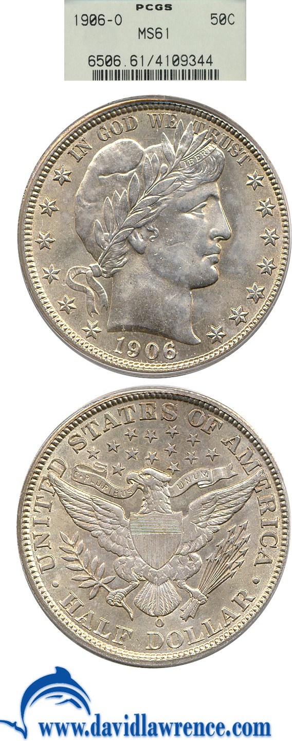 1906-O 50c PCGS MS61