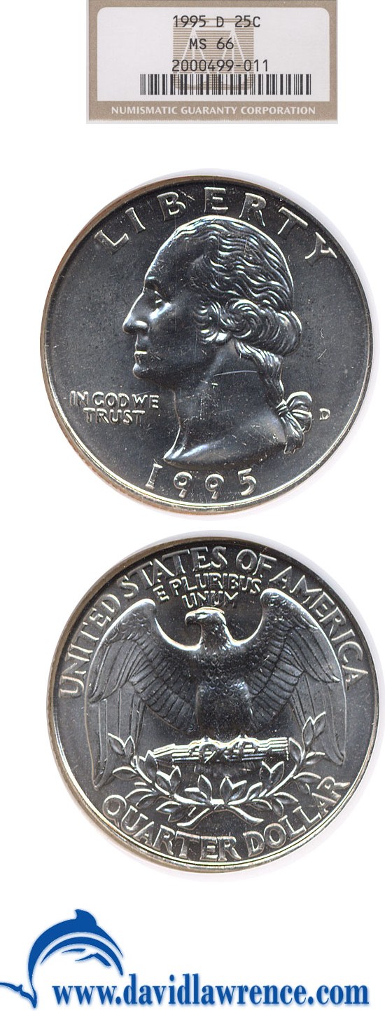 1995-D 25c NGC MS66