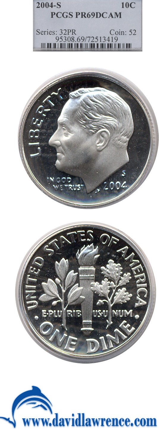 2004-S 10c Clad PR DCAM AU53 DCAM CAC thumbnail 21
