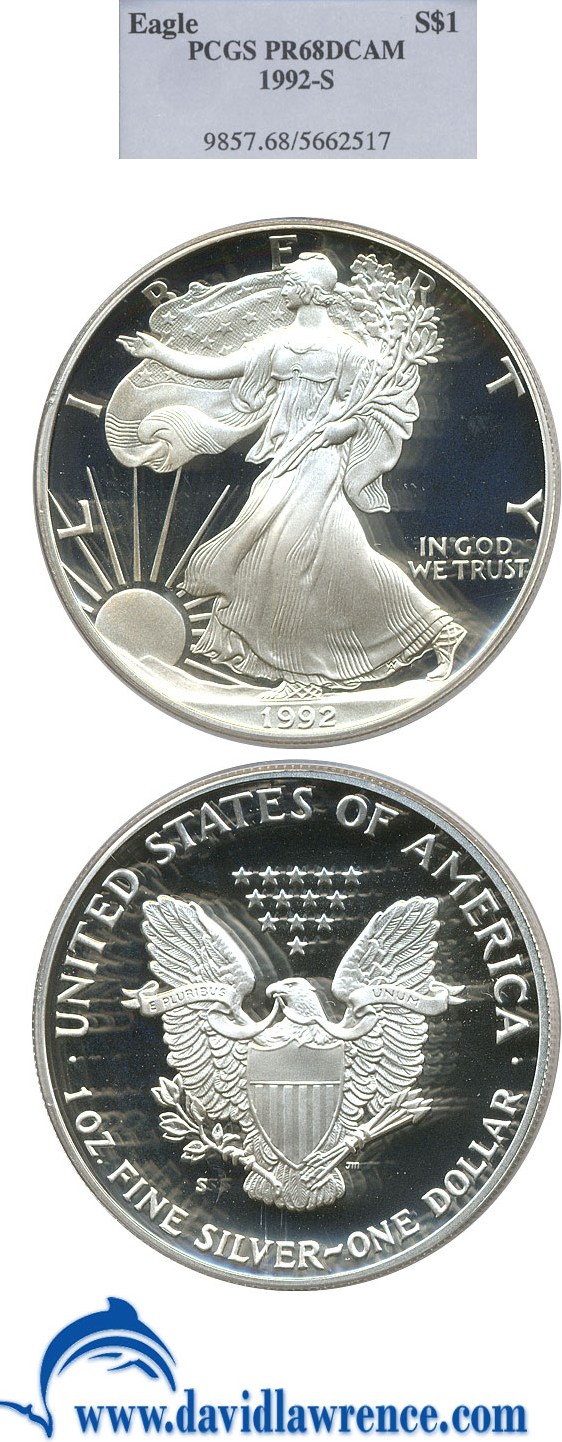 1992-S $1  Silver Eagle PR DCAM PR64 DCAM thumbnail 15