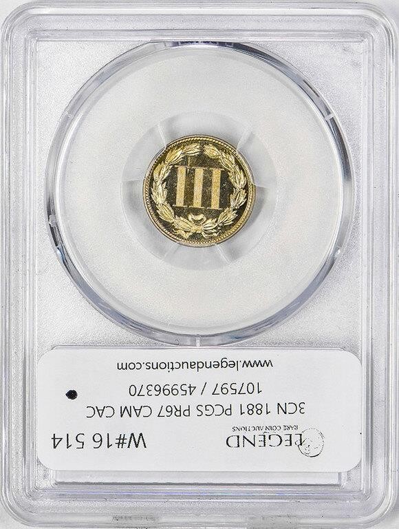 1881 3cN PR CAM PR67 CAM CAC thumbnail 9