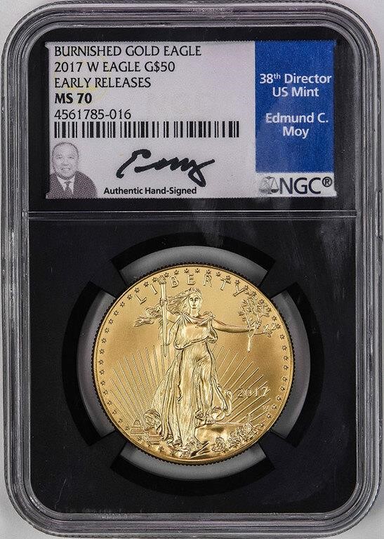 2017-W G$50  Gold Eagle, Burnished MS70 thumbnail 11