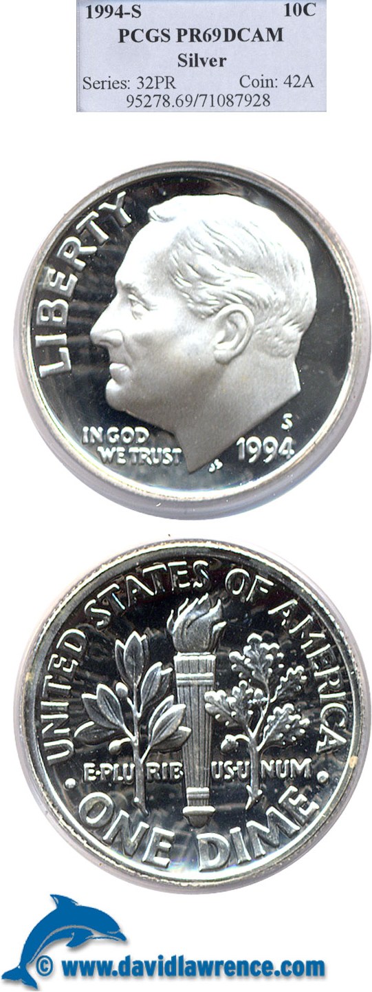 1994-S 10c Silver PR DCAM thumbnail 15