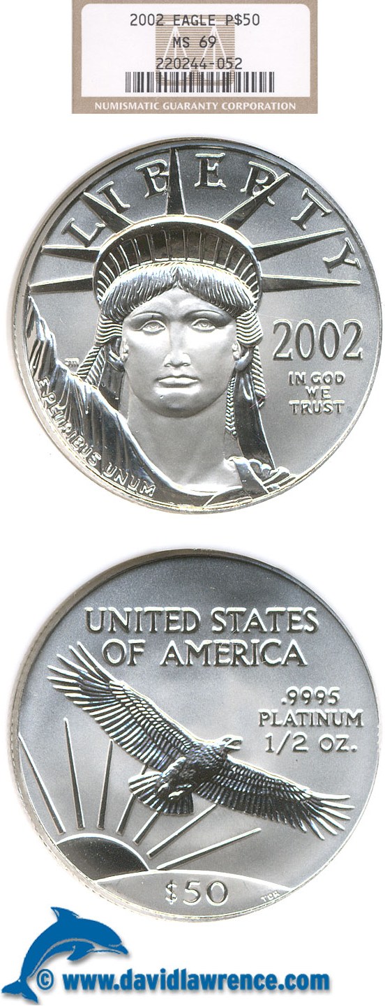 2002 P$50  Platinum Eagle MS69 CAC thumbnail 23
