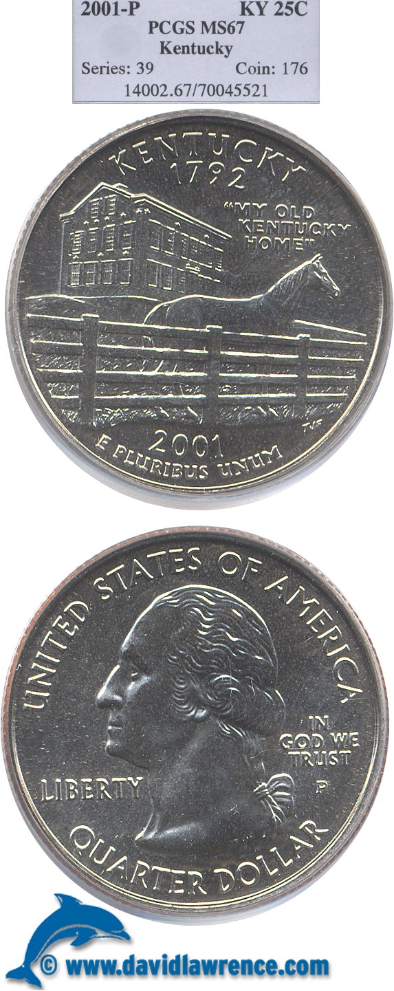 2001-P Kentucky 25c PCGS MS67