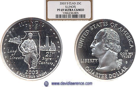 2003-S 25c Illinois, Clad PR DCAM thumbnail 18