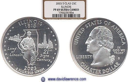 2003-S 25c Illinois, Clad PR DCAM thumbnail 21