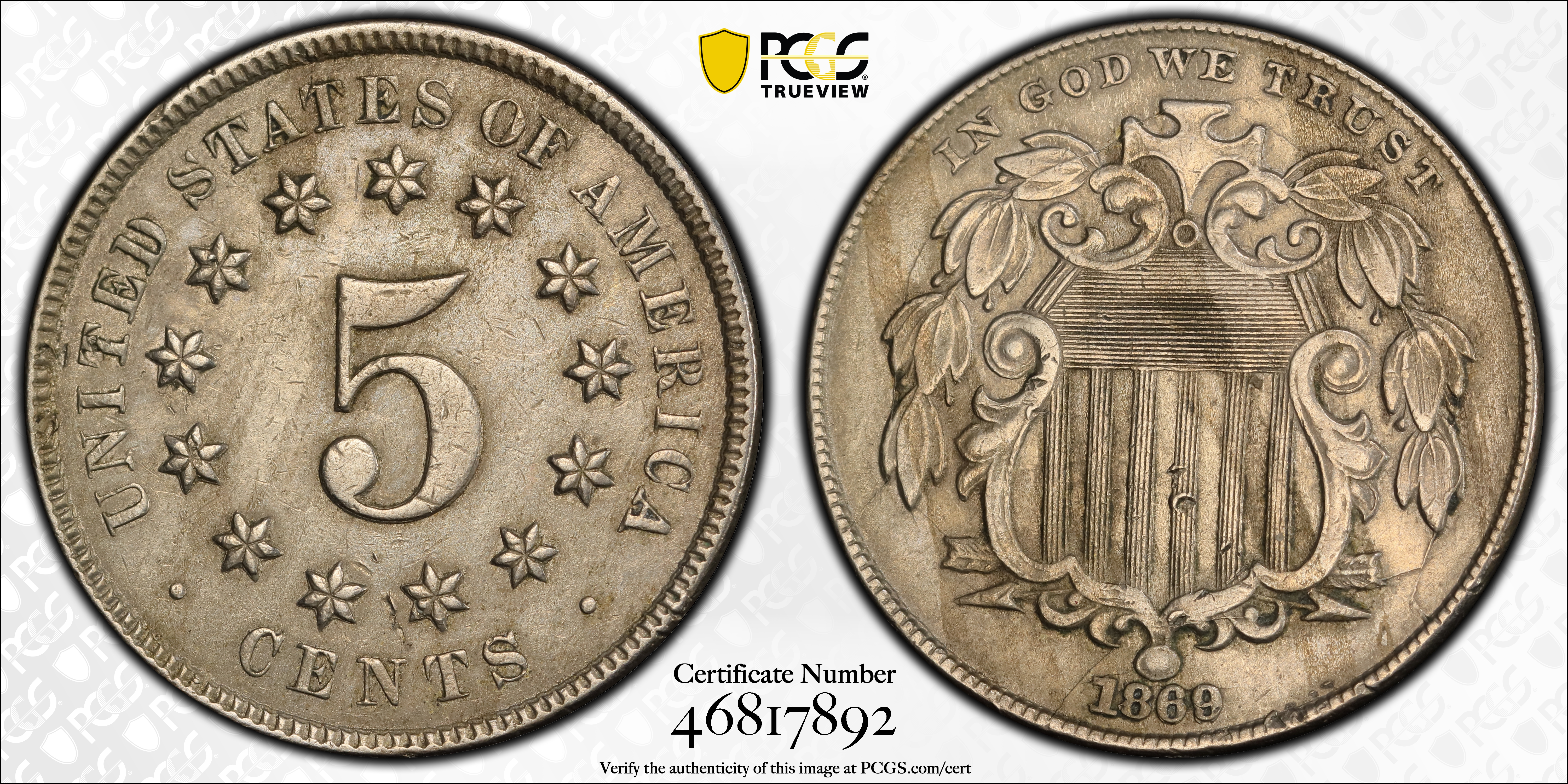 Image for 1869 5c Wide Date, RPD, FS-1305 MS