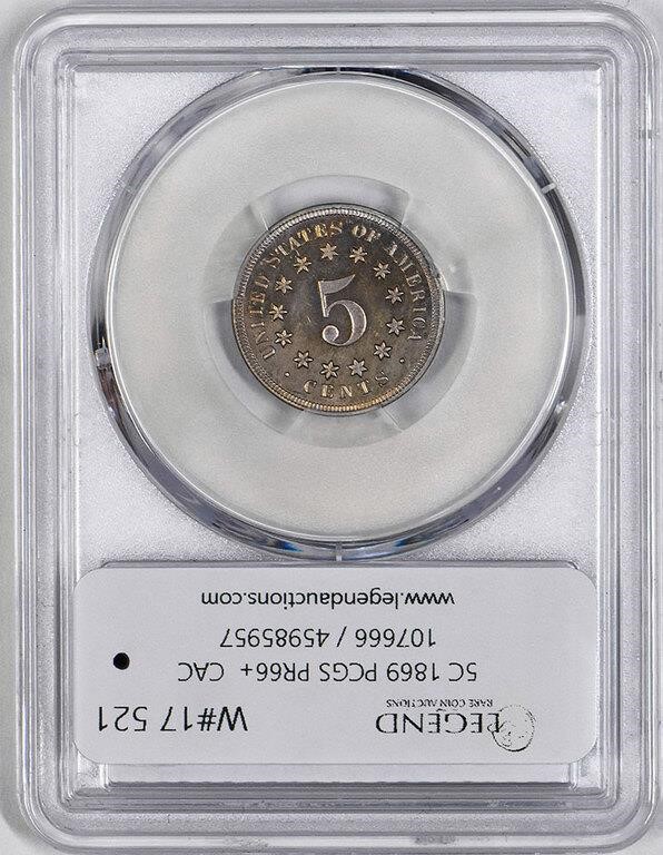1869 5c PR66 CAC thumbnail 5