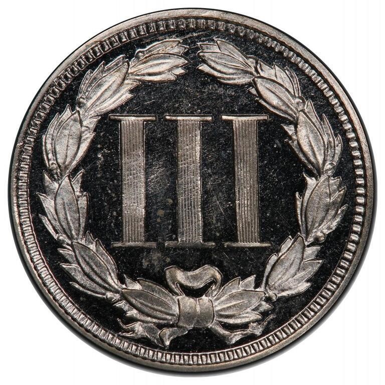 1867 3cN PR DCAM PR63 DCAM CAC thumbnail 2