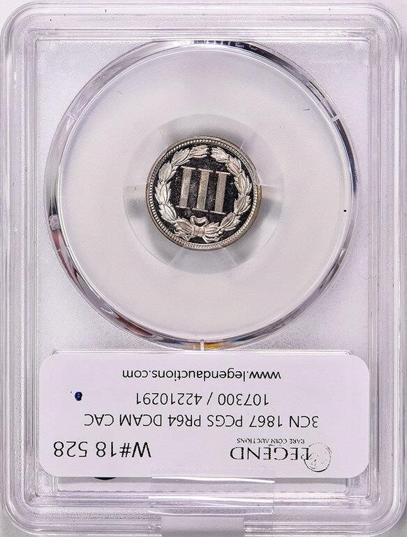 1867 3cN PR DCAM PR63 DCAM CAC thumbnail 4