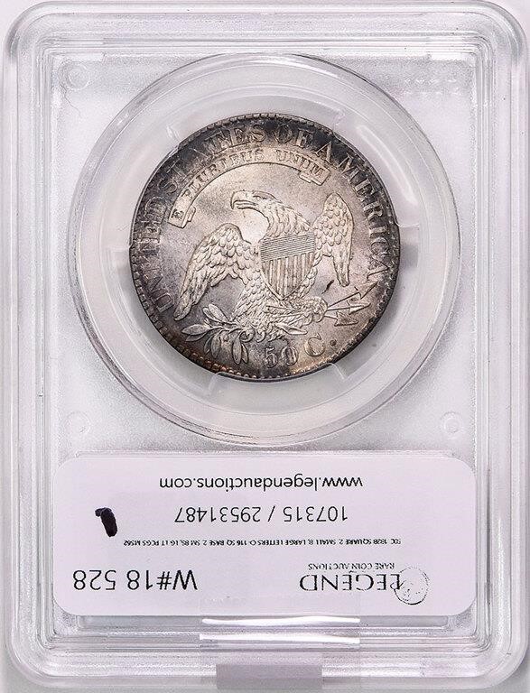1828 50c Square Base 2, Small 8s, Large Letters, O-116 MS60 thumbnail 5
