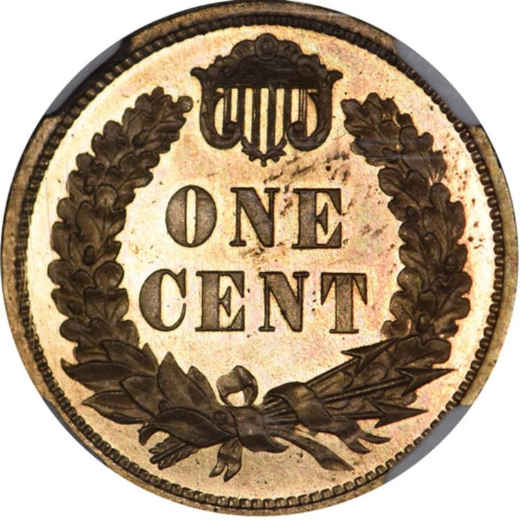 1858 P1c Copper-Nickel, Broad Bust, J-212 PR CAM PR63 CAM CAC thumbnail 8