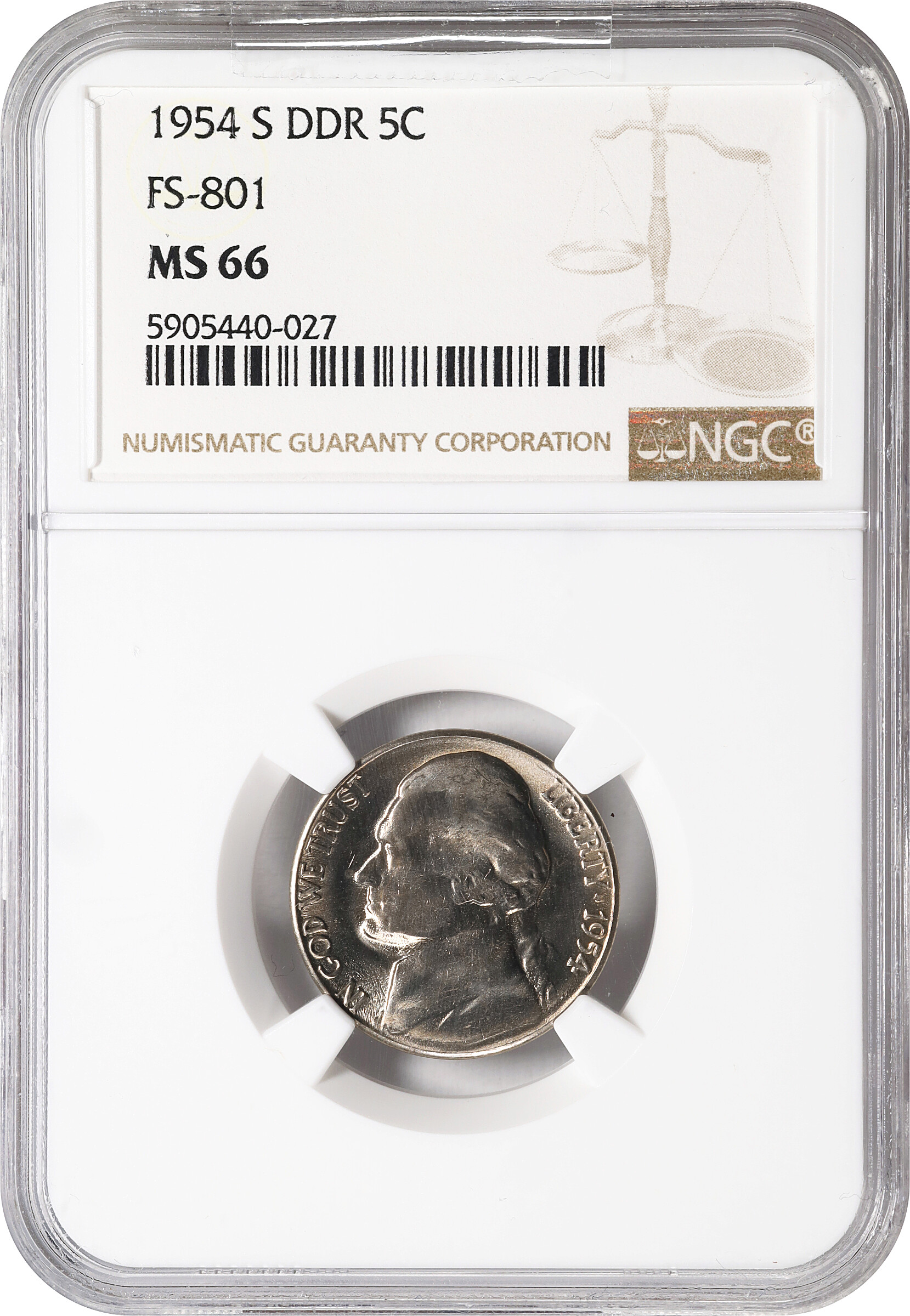 1954-S 5c Doubled Die Reverse, FS-801 MS63 thumbnail 22