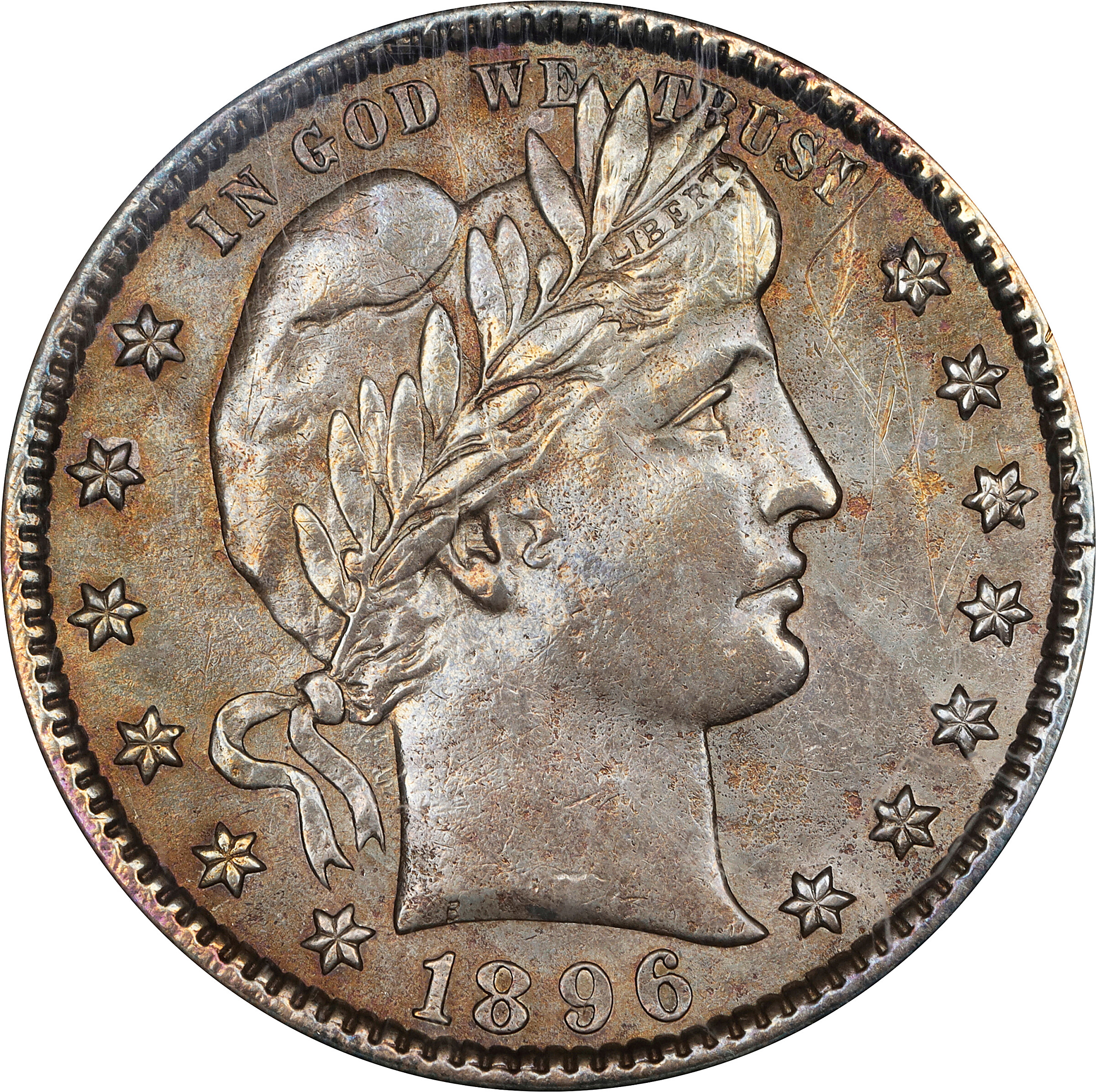 1896-S Barber Quarter. Net EF-40 (ANACS). AU Details--Corroded, Scratched. OH.