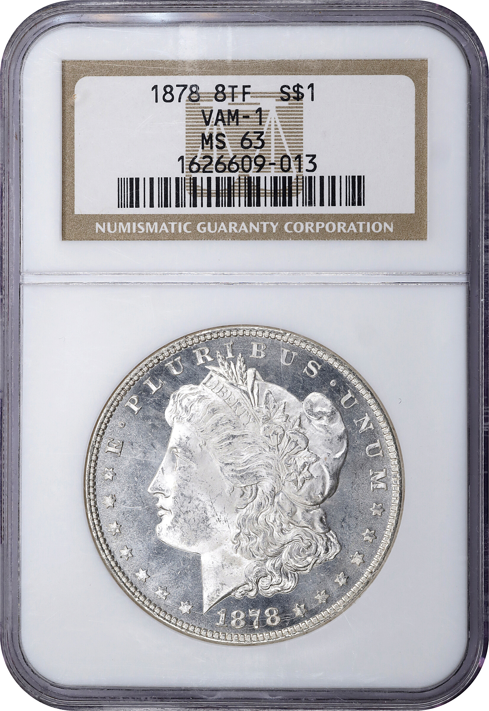 1878 8TF $1  Spear Point, VAM-1 MS63 thumbnail 12