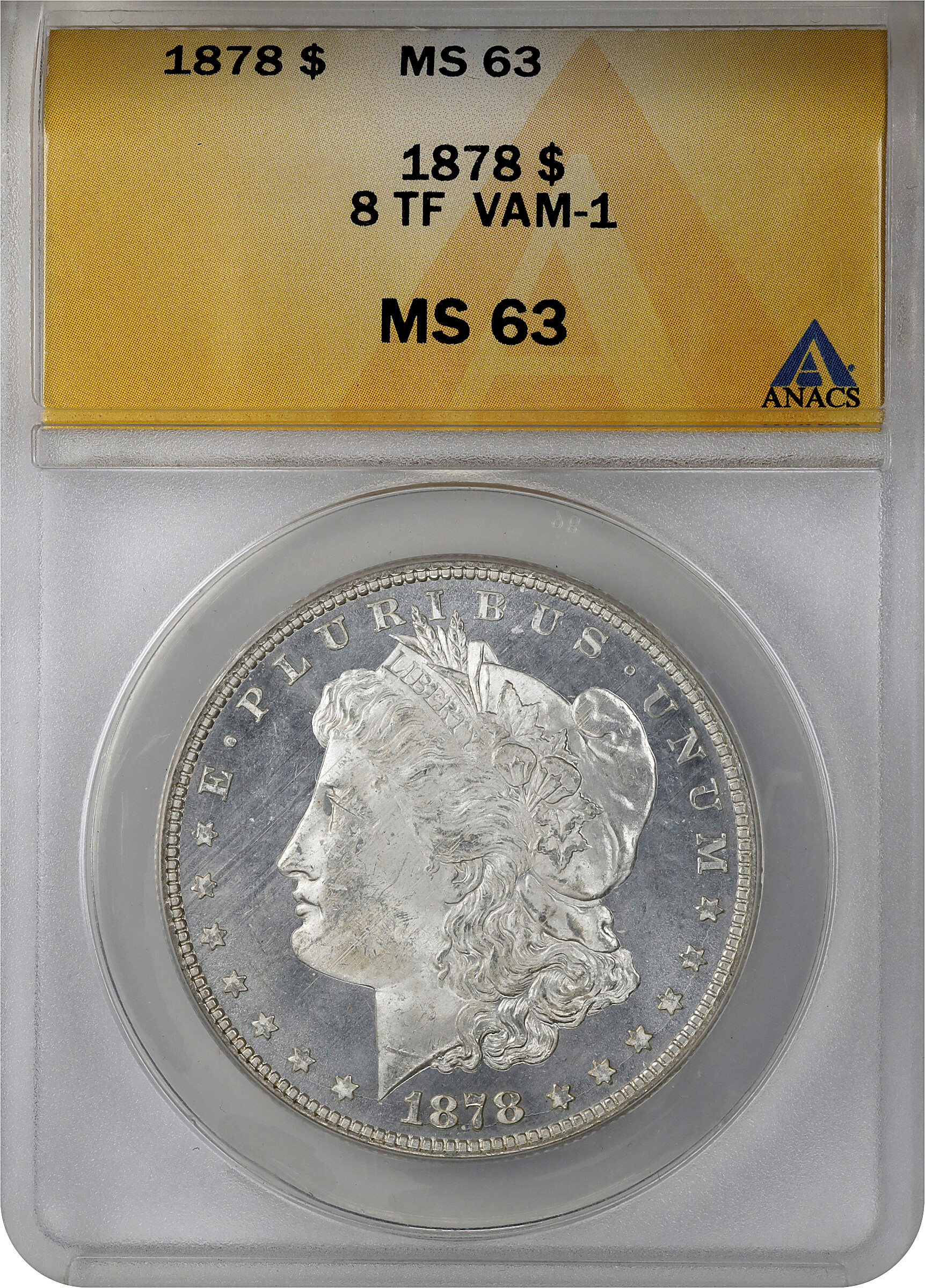 1878 8TF $1  Spear Point, VAM-1 MS63 thumbnail 16