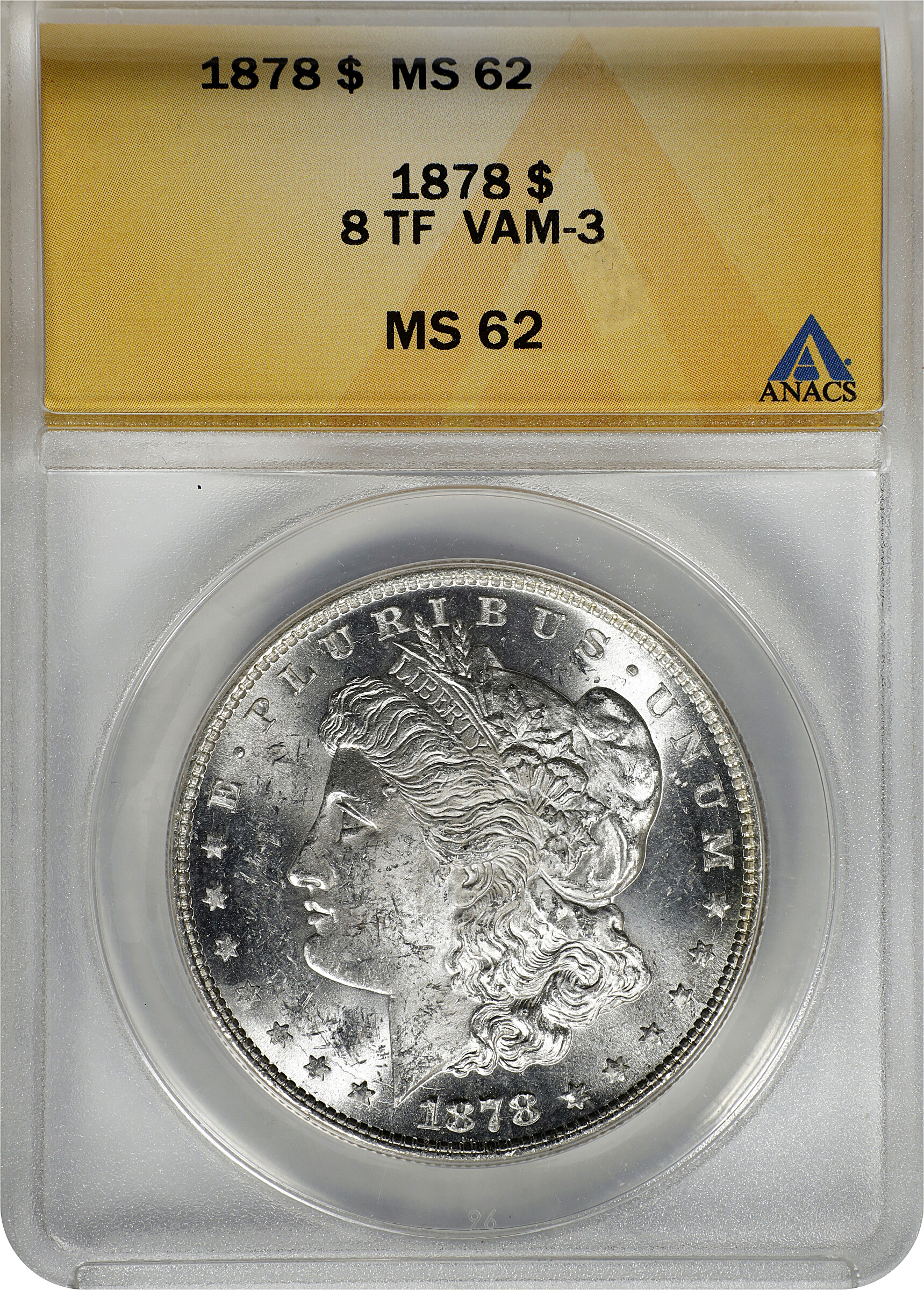 1878 8TF $1  Spiked Eye, VAM-3 MS62 thumbnail 9