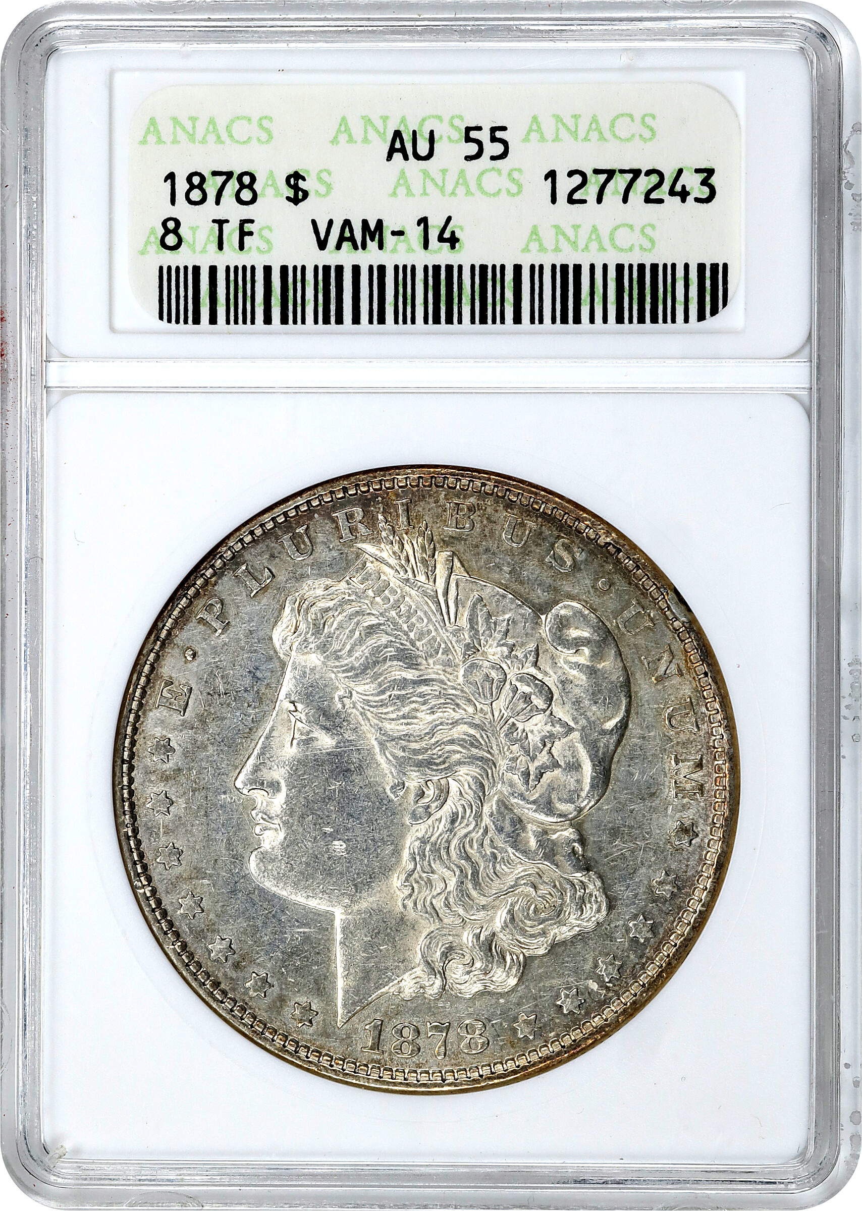 1878 8TF $1  Chip in Ear, VAM-14 VF25 thumbnail 14
