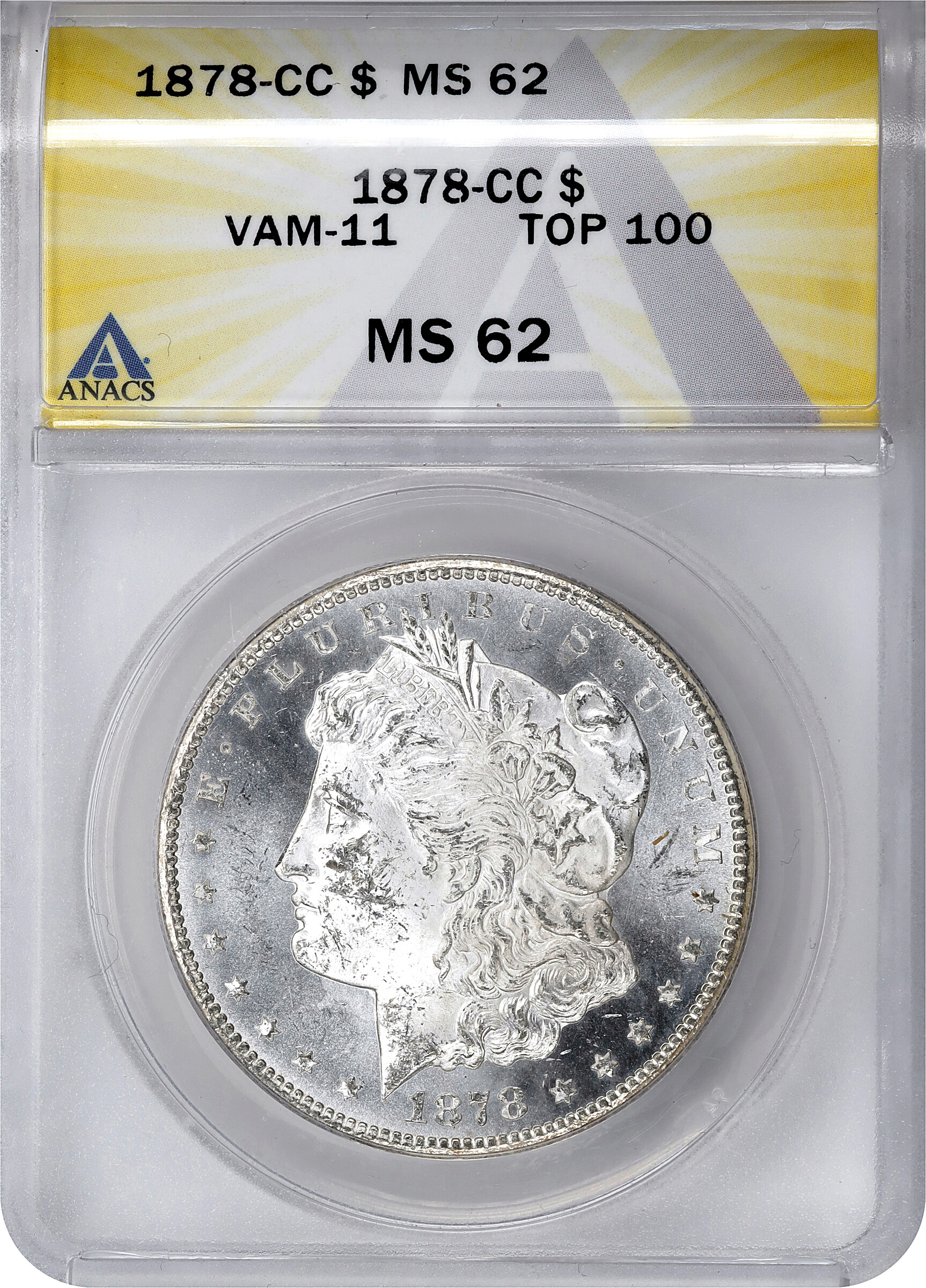 1878-CC $1  Lines in Wing, VAM-11 AU50 thumbnail 25