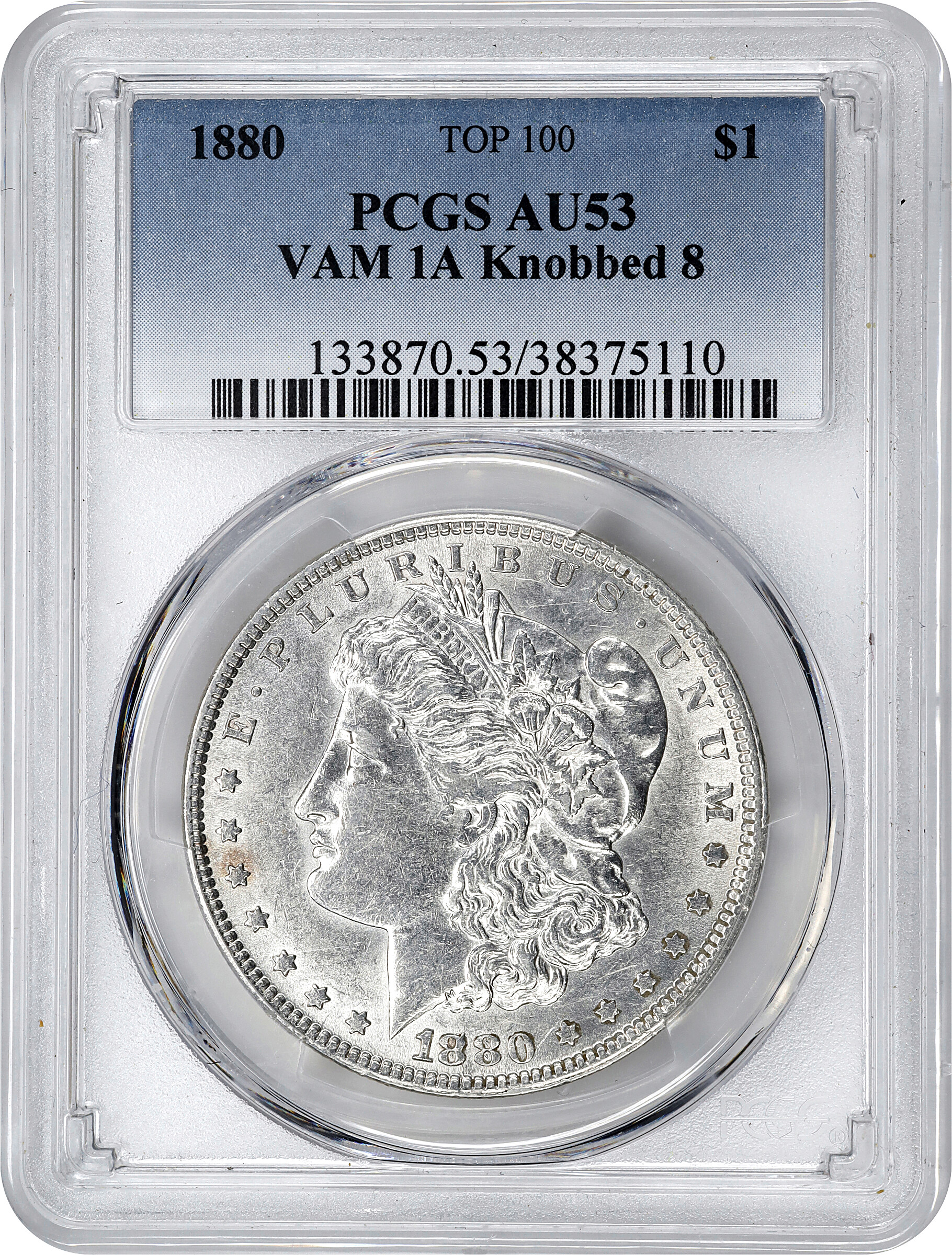 1880 $1  Knobbed 8, VAM-1A2 MS60 thumbnail 18