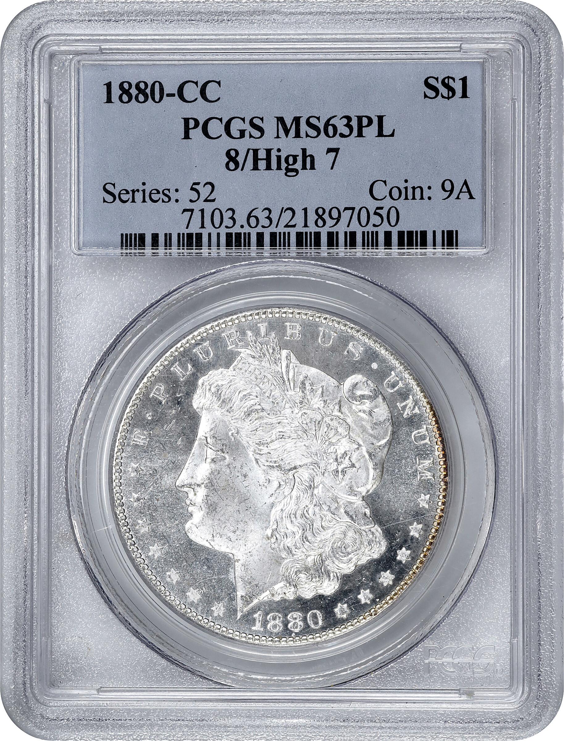 1880-CC $1  8/High 7 MS PL MS61 PL thumbnail 8