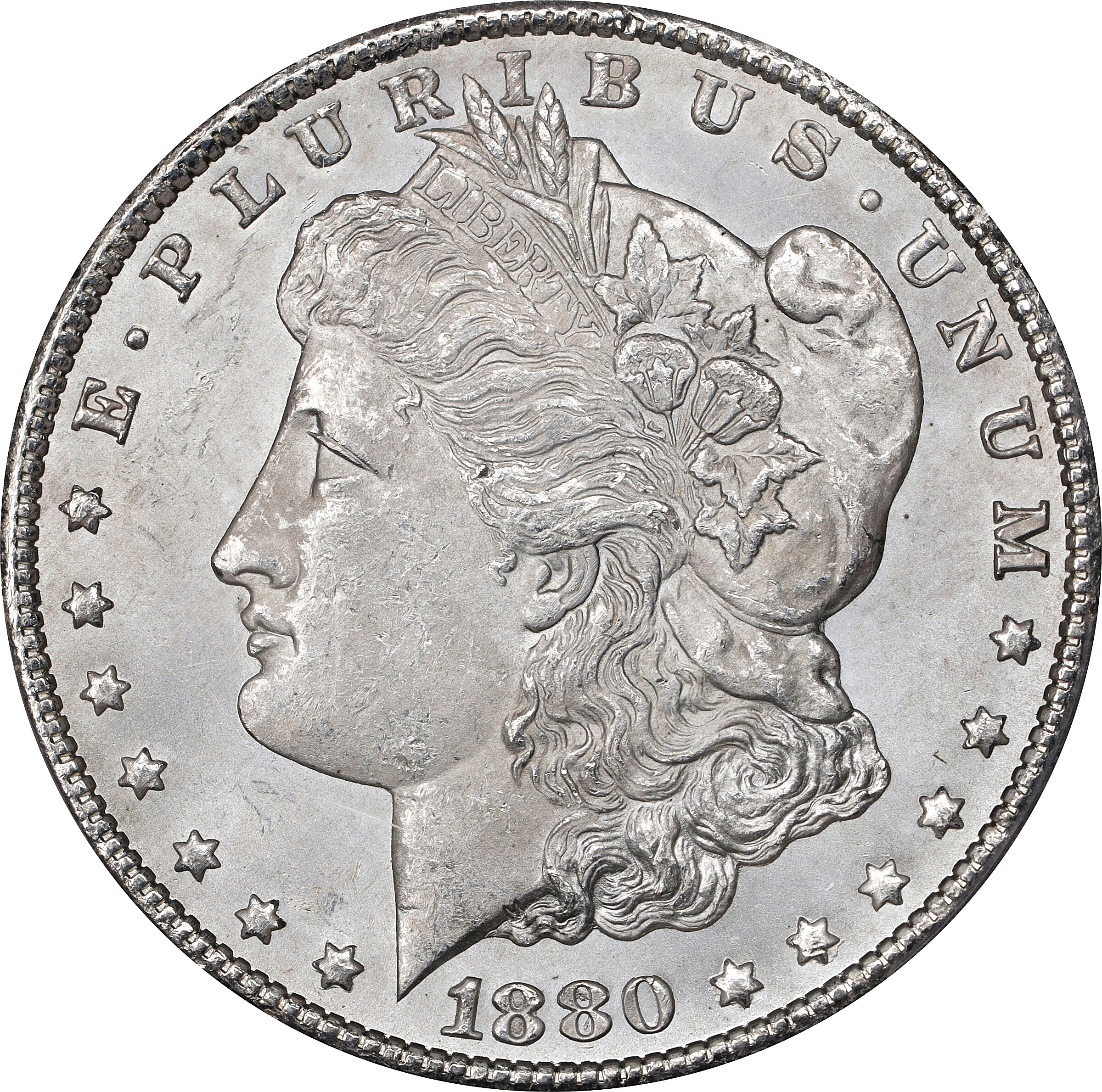 1880-CC Morgan Silver Dollar. VAM-6. Top 100 Variety. 8/Low 7. MS-62 (PCGS).