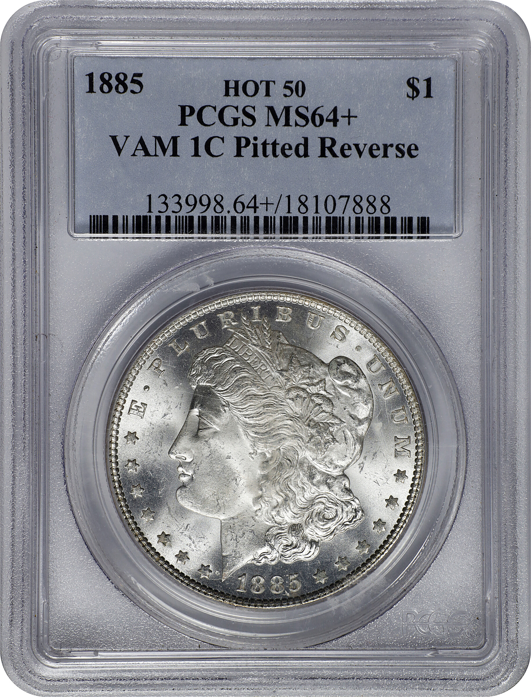 1885 $1  Pitted Reverse, VAM-1C MS61 thumbnail 15