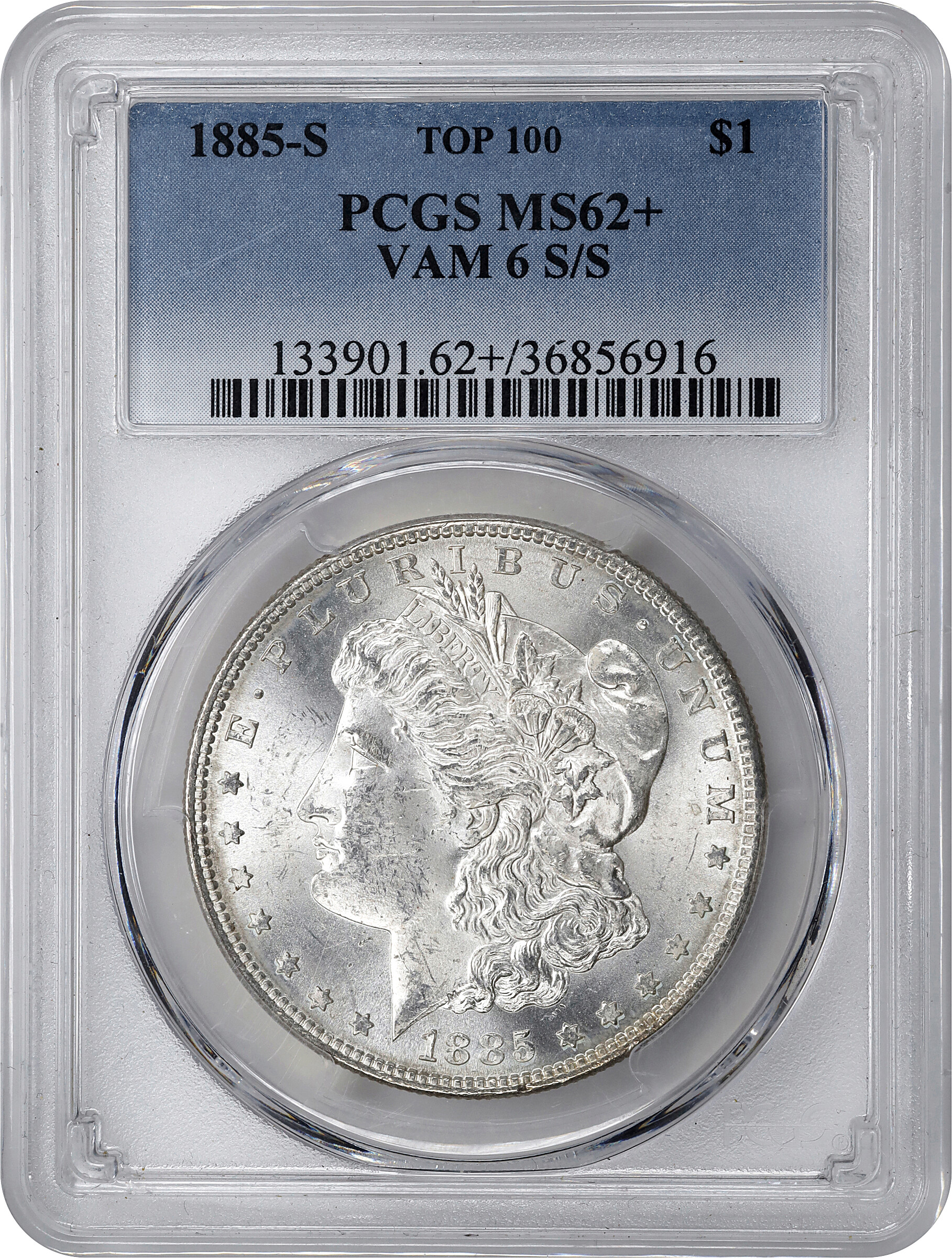 1885-S/S $1  Repunched Mintmark, VAM-6 MS61 thumbnail 4