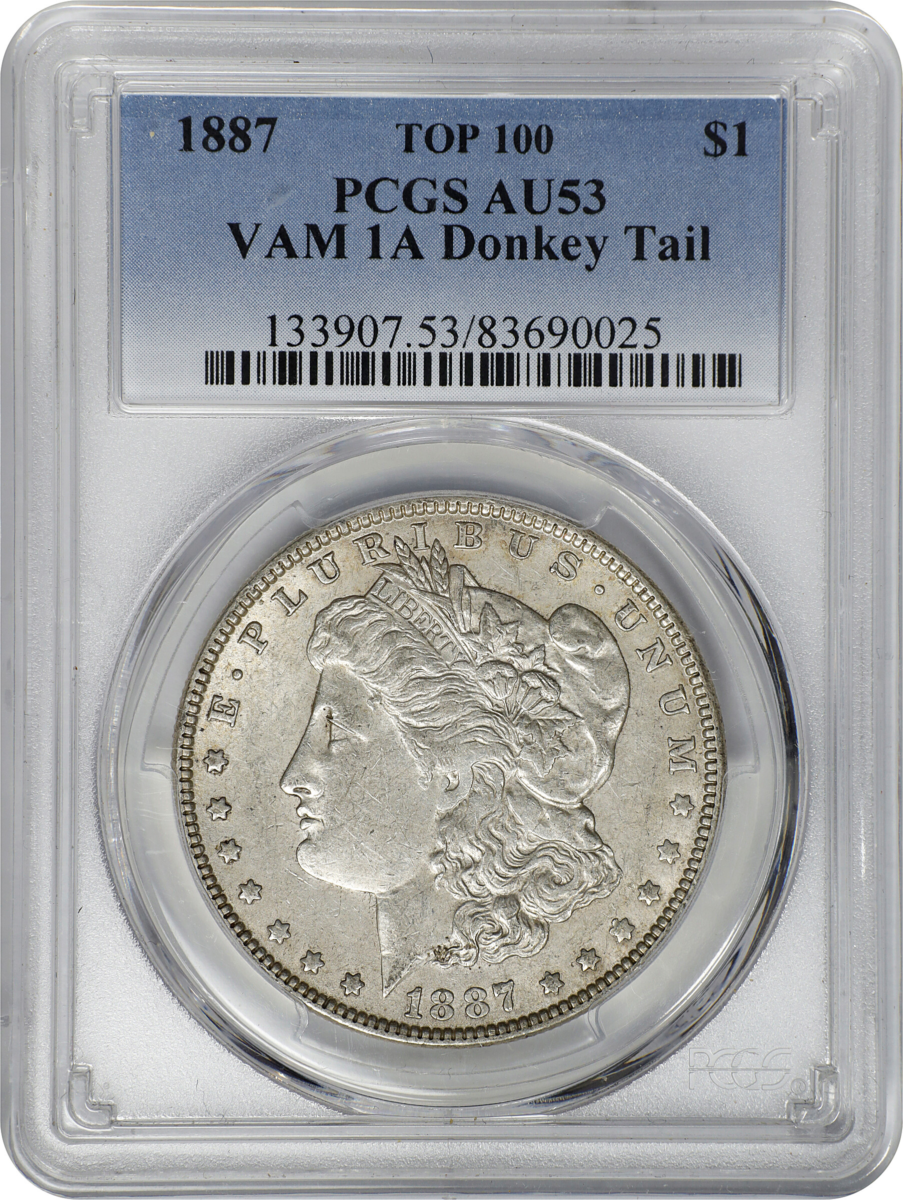 1887 $1  Donkey Tail, VAM-25A VF20 thumbnail 26