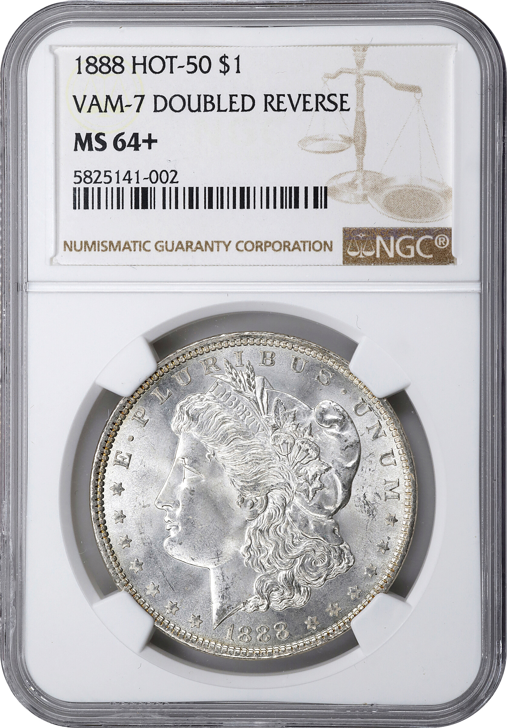 1888 $1  Die Gouges State 1, VAM-7 MS64 thumbnail 3