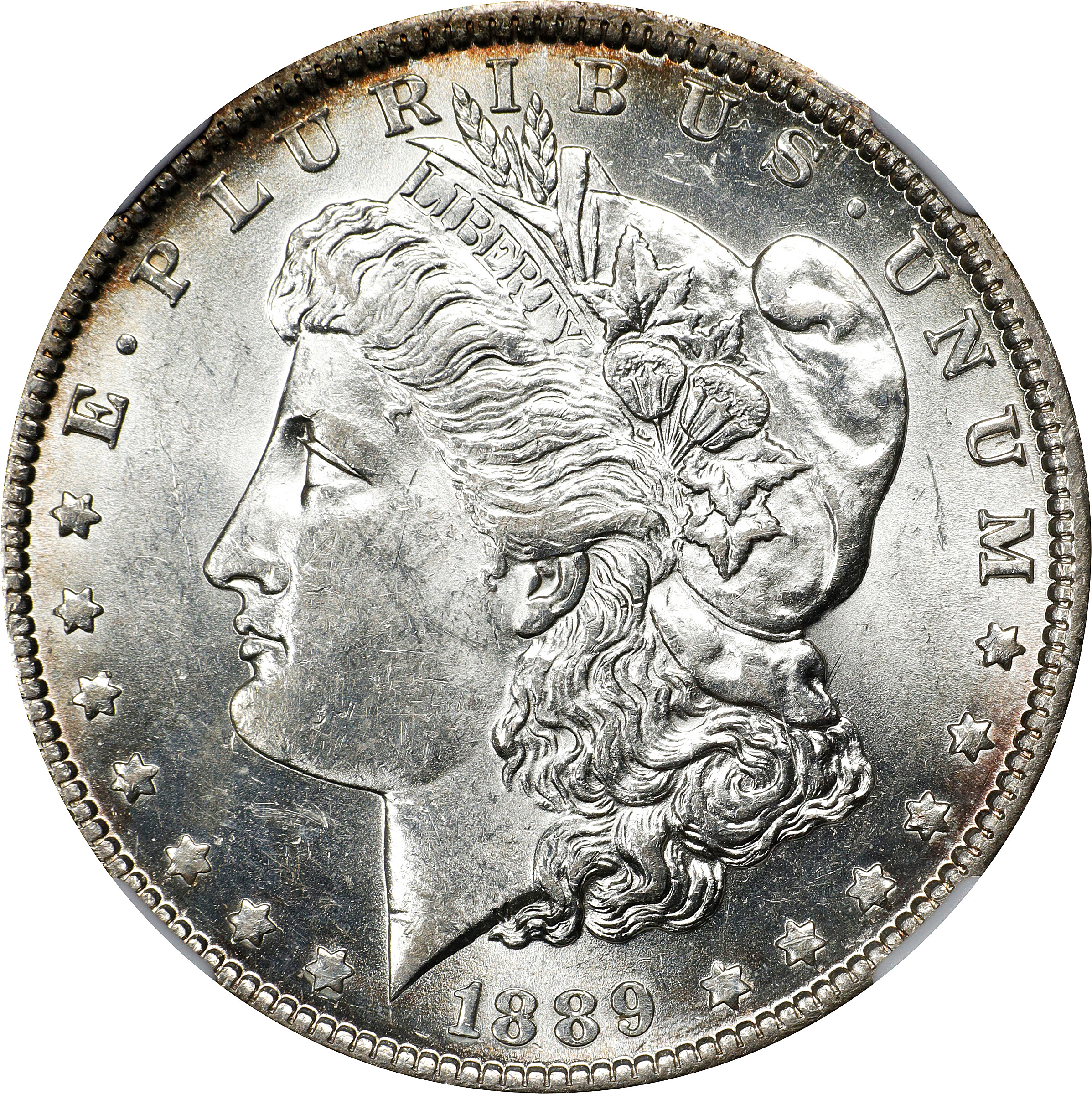 1889-O Morgan Silver Dollar. VAM-2A. Top 100 Variety. Oval O. MS-61 (NGC).
