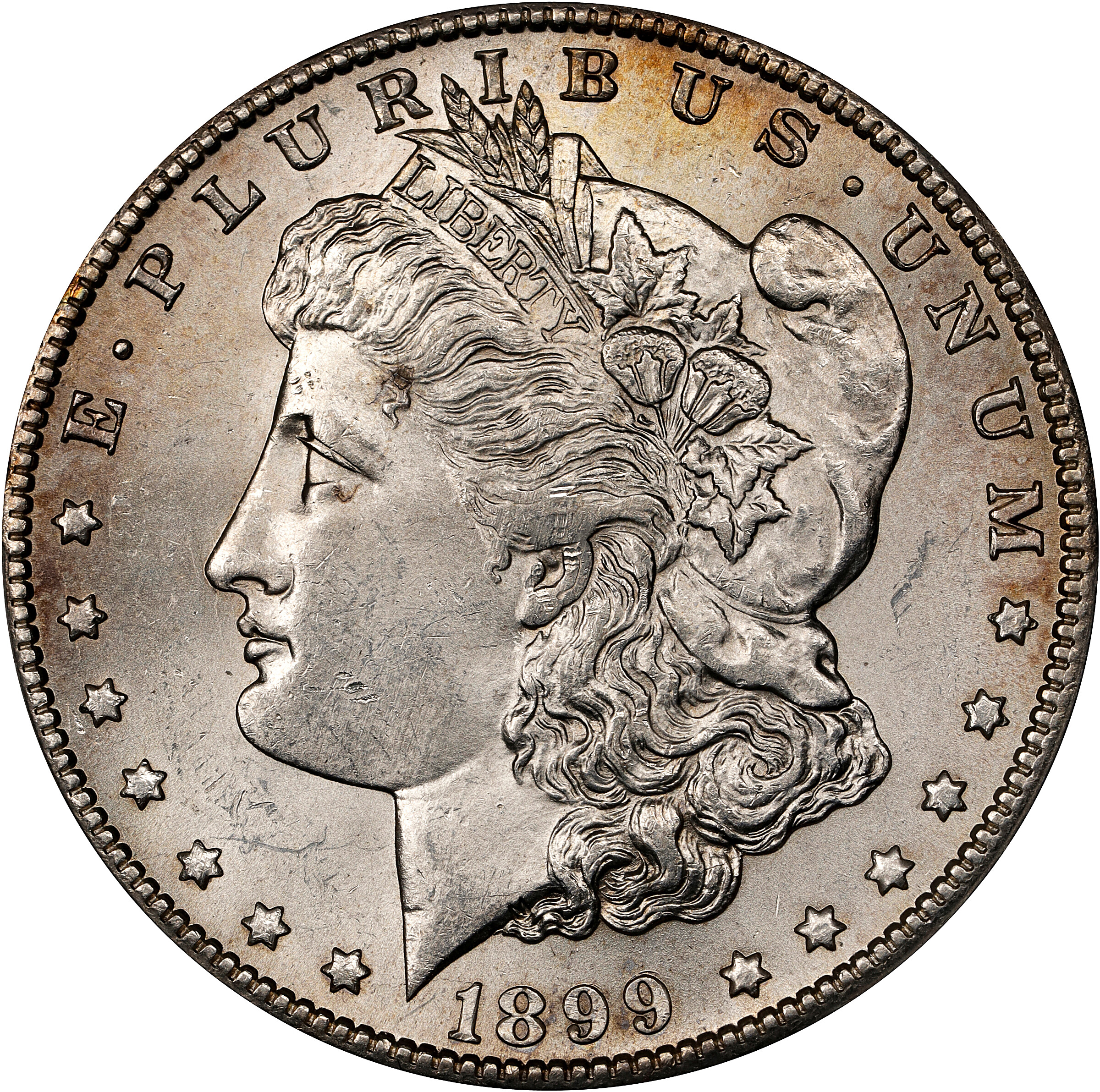 1899-S Morgan Silver Dollar. VAM-7. Top 100 Variety. Doubled Date. MS-64 (PCGS).