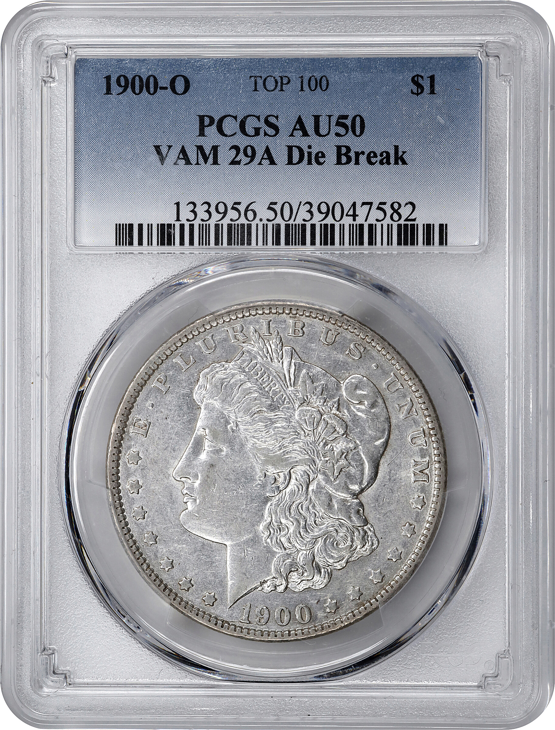 1900-O $1  Die Break, VAM-29A AU50 thumbnail 7
