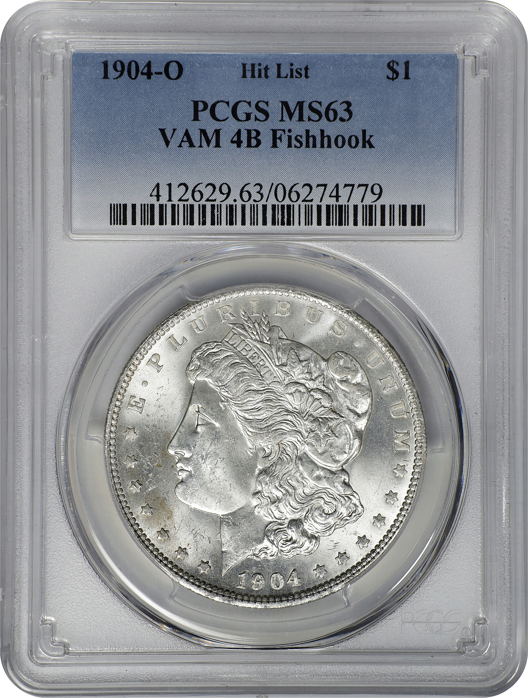 1904-O $1  Fishhook, VAM-4B AU53 thumbnail 16