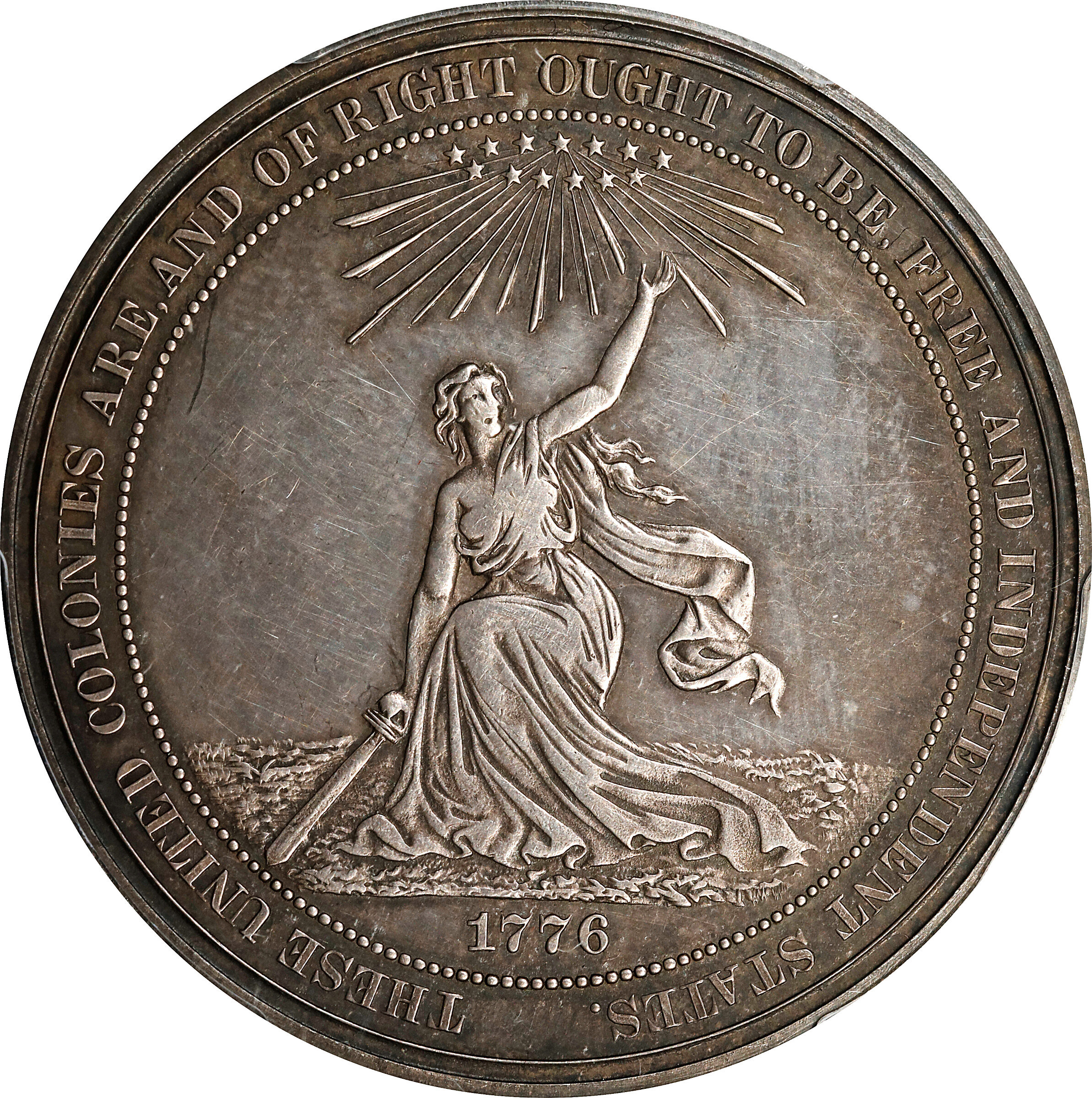 1876 U.S. Centennial Exposition. Official Medal. HK-20, Julian CM-10. Rarity-4. Silver. AU-58 (PCGS).