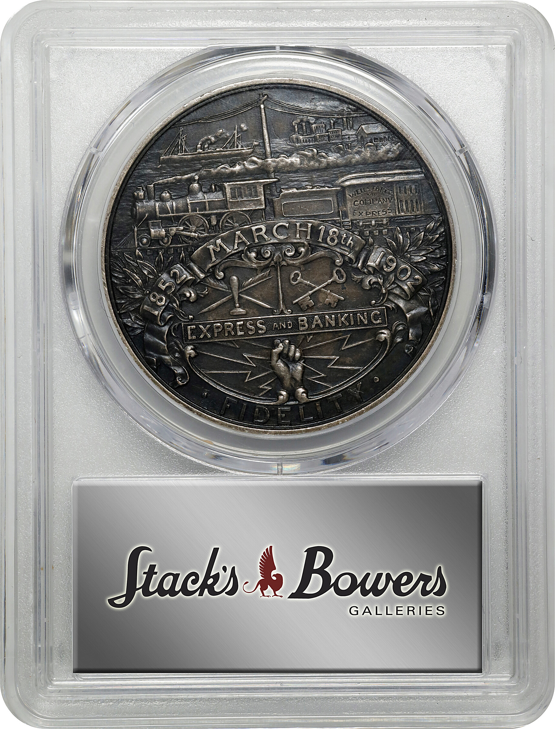 1902 SC$1 Wells Fargo, Silver, HK-296 XF40 thumbnail 7