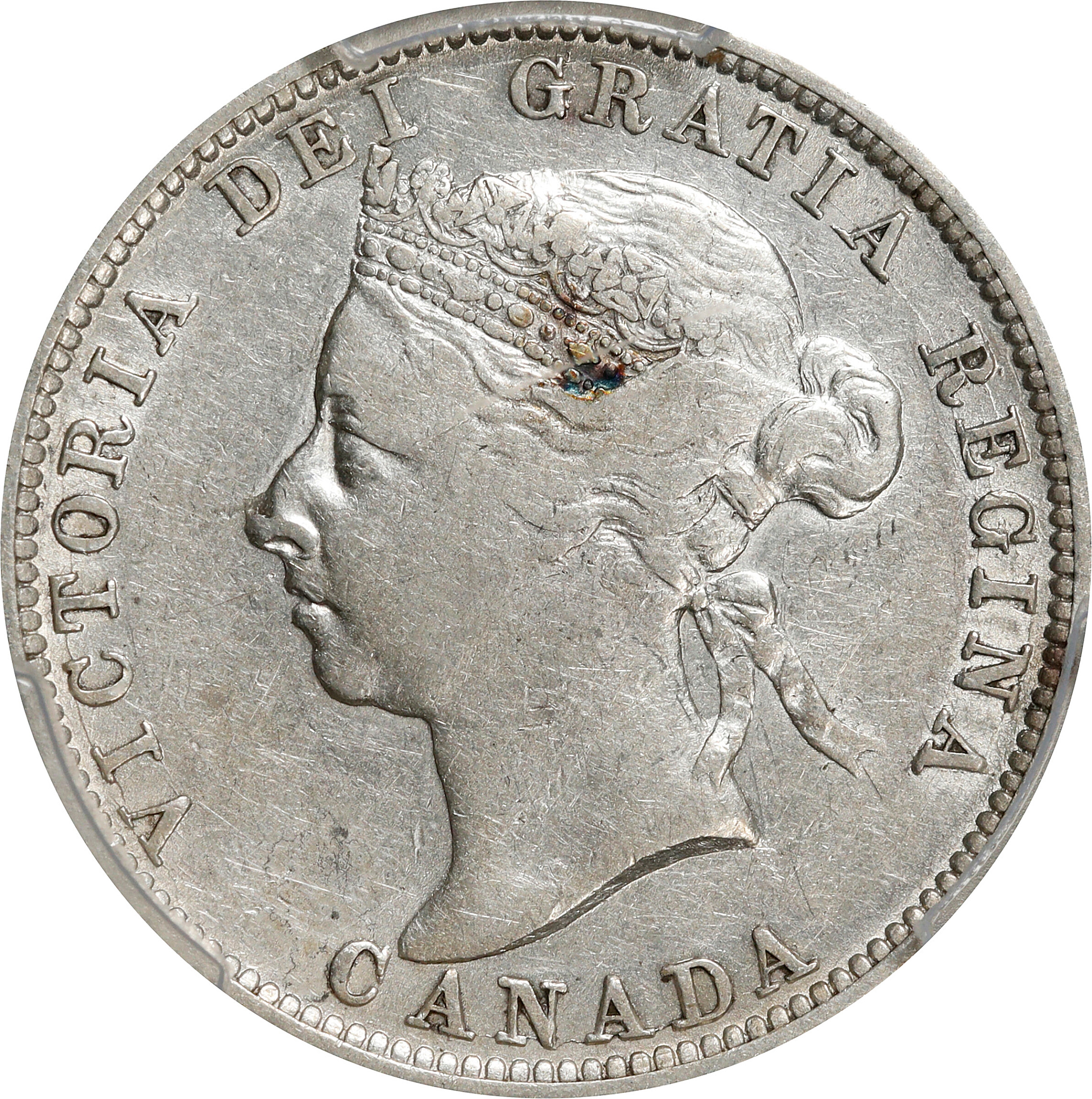 CANADA. 25 Cents, 1891. London Mint. Victoria. PCGS EF-40.