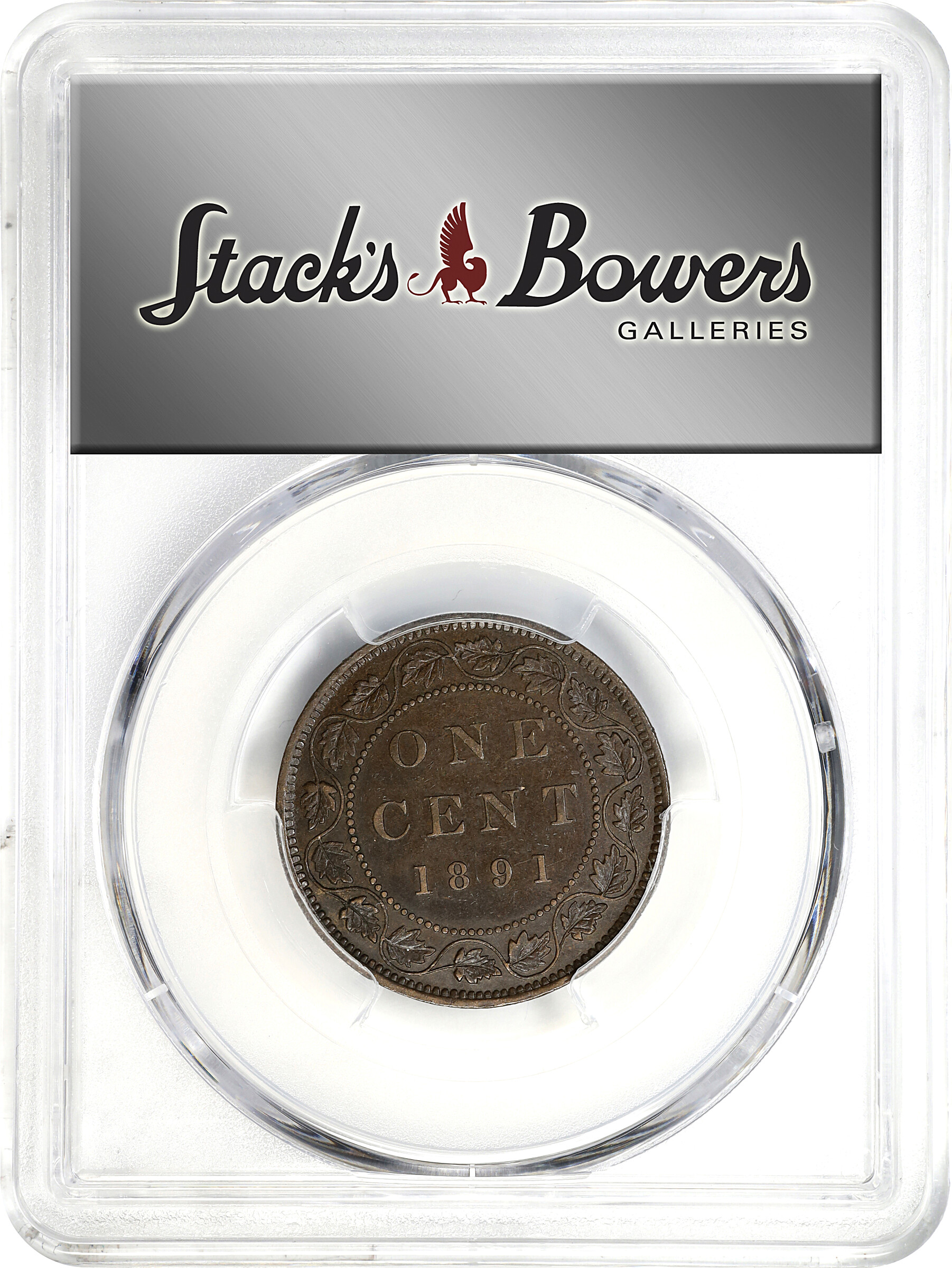 1891 1c Small Date, Small Leaves, Obverse 2 MS BN AU50 BN thumbnail 6