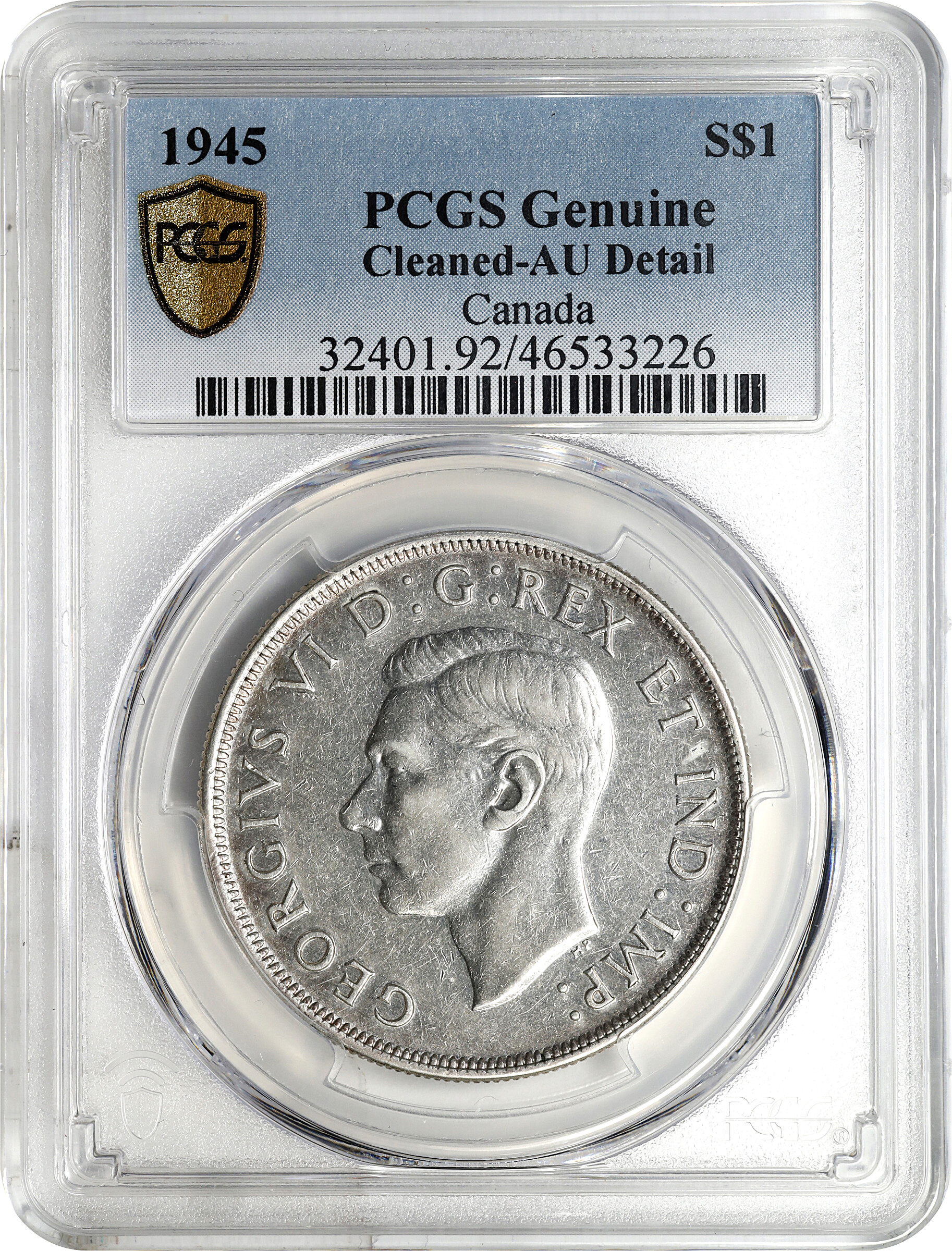 1945 S$1 MS (KM-37) VF20 thumbnail 3