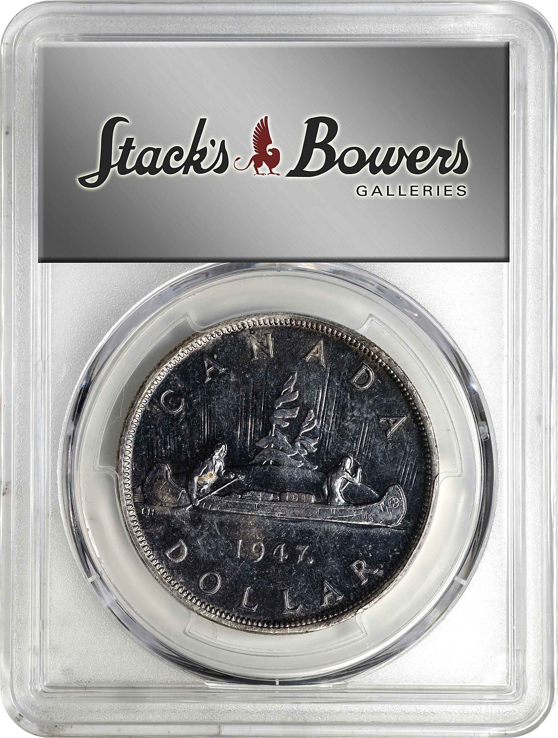 1947 S$1 Maple Leaf MS (KM-37) XF40 thumbnail 11