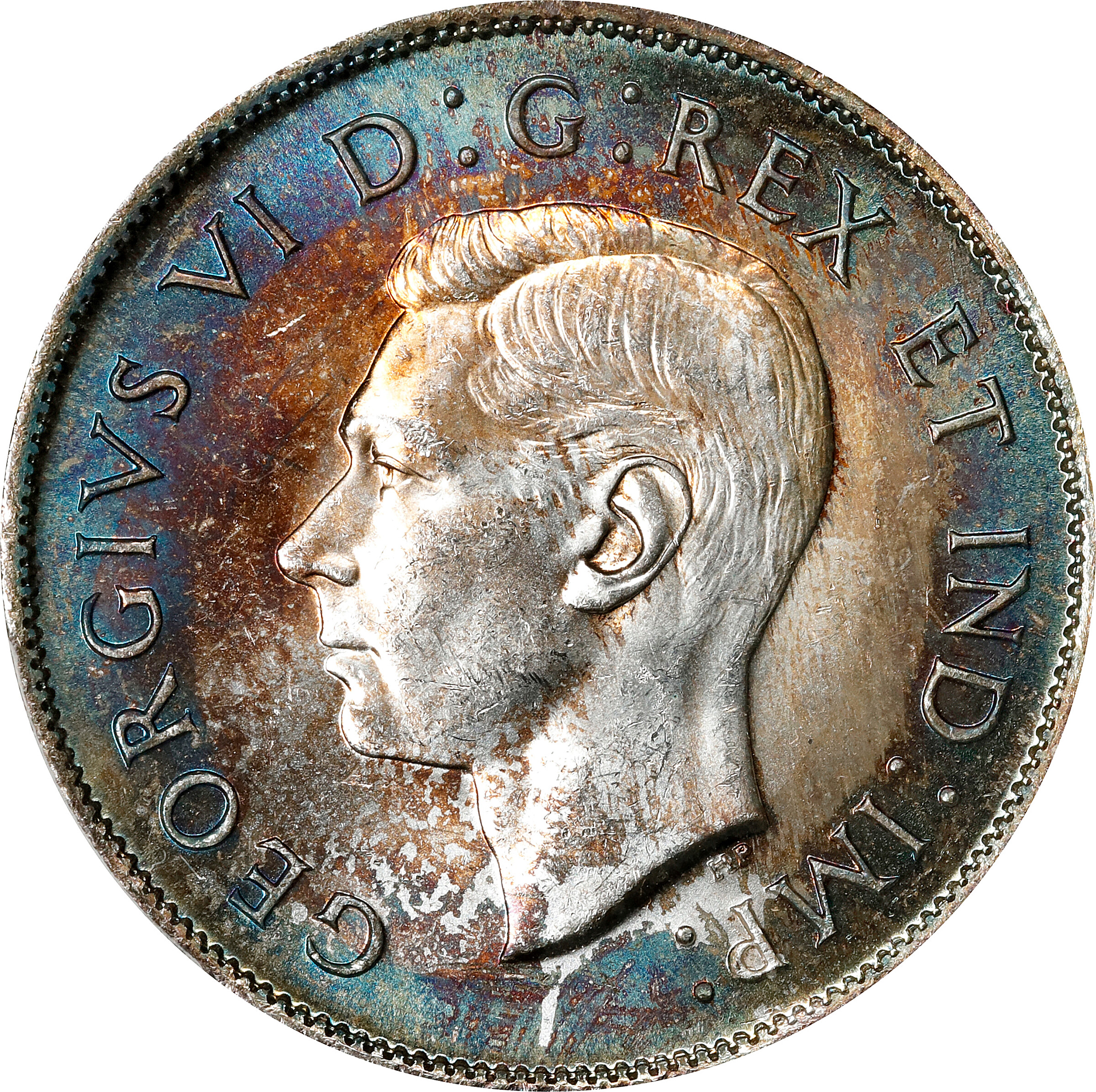 CANADA. 50 Cents, 1943. Ottawa Mint. George VI. PCGS MS-63.