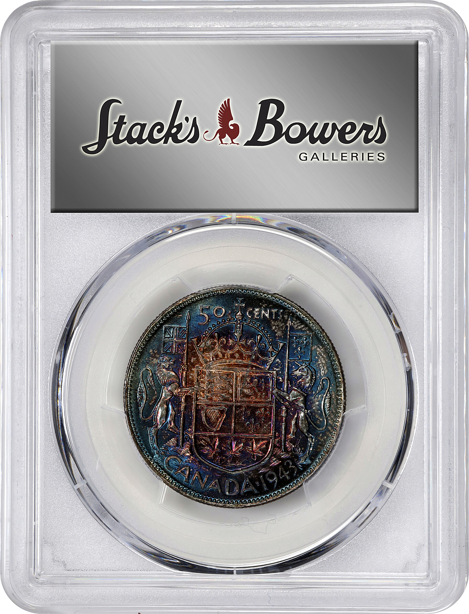 1943 50c Wide Date AU58 thumbnail 4