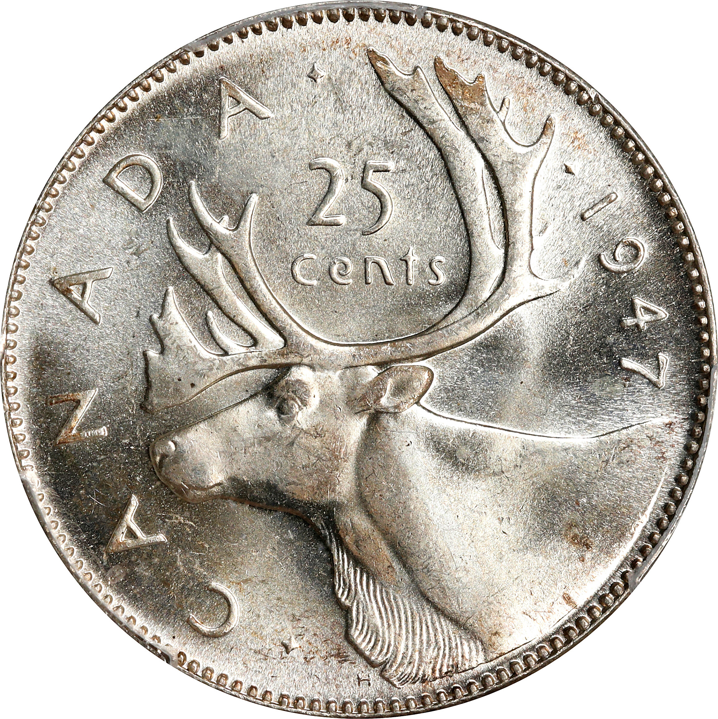 1947 25c Caribou, Dot G4 thumbnail 16